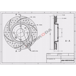 BMW E60 E61 tarcze hamulcowe 324/30 mm  Tuning nacinane Seria GT Mikoda 0441S