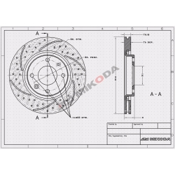 BMW F10 F11 tarcze hamulcowe przód 348/30 nacinane 0473S Mikoda GT