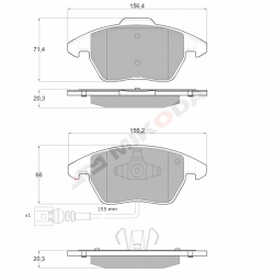 Skoda Audi Seat VW klocki hamulcowe przód MIKODA 70259 Golf A3