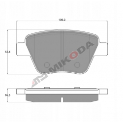 Skoda Audi Seat VW klocki hamulcowe tył MIKODA 70295 Golf A3