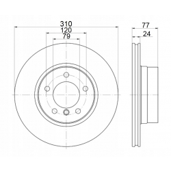 Tarcze hamulcowe przód MIKODA 0440S BMW 5 E60 E61 01r- przód 310mm