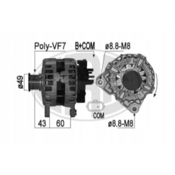 Alternator NISSAN QASHQAI II X-TRAIL III OPEL ESPACE V KADJAR 209292A