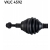 Półoś napędowa przód L 486,5mm AUDI SEAT SKODA VW 1K0407271BJ SKF VKJC 4592